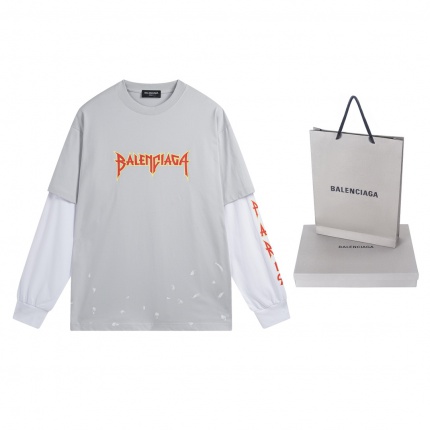 New Arrivals Balenciaga Long Sleeve T-Shirts For Men in 192209