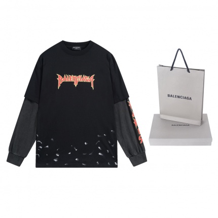 New Arrivals Balenciaga Long Sleeve T-Shirts For Men in 192210