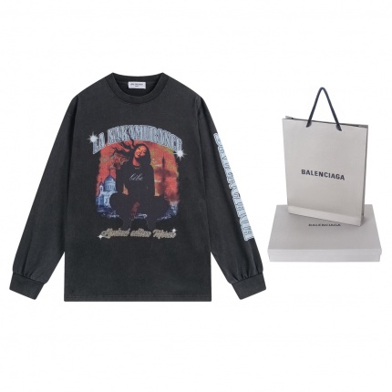 New Arrivals Balenciaga Long Sleeve T-Shirts For Men in 192211