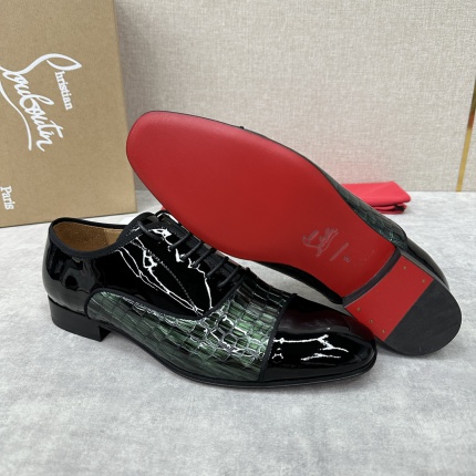 New Arrivals Christian Louboutin Leather Dress Shoes For Men in 192809
