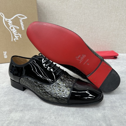New Arrivals Christian Louboutin Leather Dress Shoes For Men in 192810