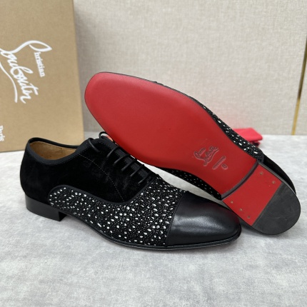 New Arrivals Christian Louboutin Leather Dress Shoes For Men in 192812