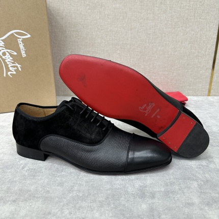 New Arrivals Christian Louboutin Leather Dress Shoes For Men in 192813