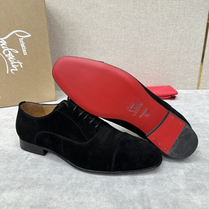 New Arrivals Christian Louboutin Leather Dress Shoes For Men in 192816