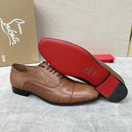 New Arrivals Christian Louboutin Leather Dress Shoes For Men in 192818