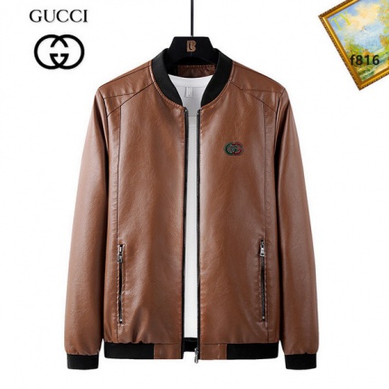 Gucci Leather Jackets For Men in 193706