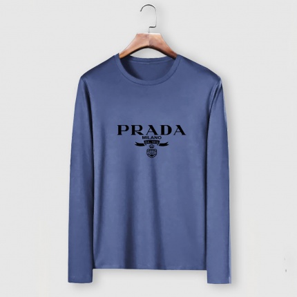 New Arrivals Prada Long Sleeve T-shirts For Men in 193990