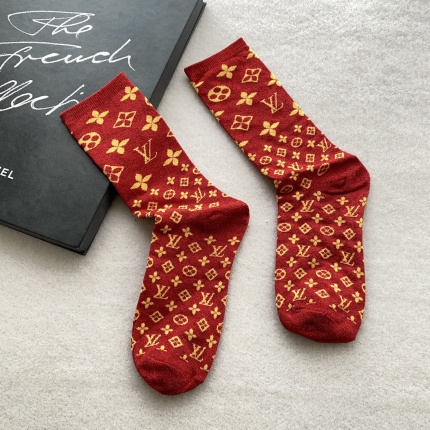 New Year Louis Vuitton Socks in red Color in 194250
