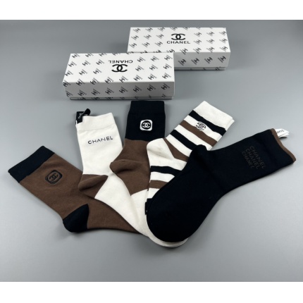 New Arrivals Chanel Socks A pack 5 Pairs in 194462