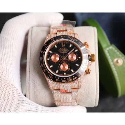 Rolex Cosmic chronograph Dattona full diamond Swarovski 7750 movement in 195084