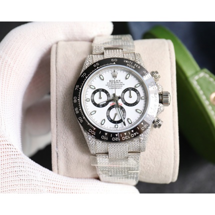 Rolex Cosmic chronograph Dattona full diamond Swarovski 7750 movement in 195086