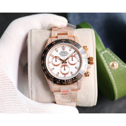 Rolex Cosmic chronograph Dattona full diamond Swarovski 7750 movement in 195087