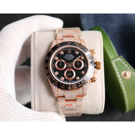 Rolex Cosmic chronograph Dattona full diamond Swarovski 7750 movement in 195088