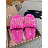 New Arrivals MiuMiu Fur Sliders For Women in 198284
