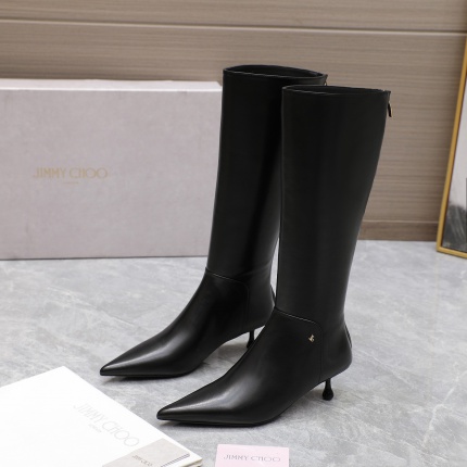 New Arrivals Jimmy Choo Leather Long Boots For Women in 199036