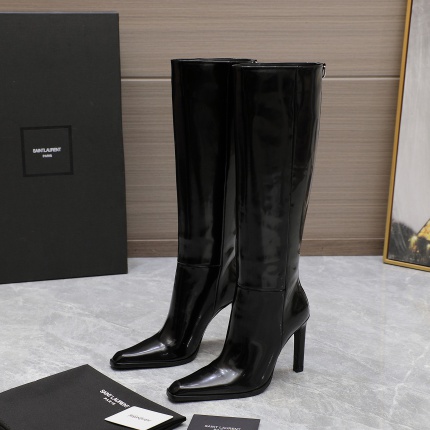 New Arrivals YSL Leather Long Boots For Women in 199038