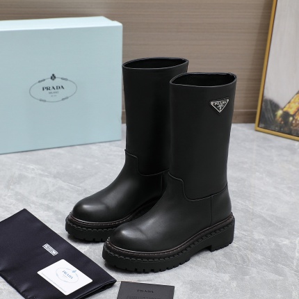New Arrivals Prada Leather Long Boots For Women in 199042