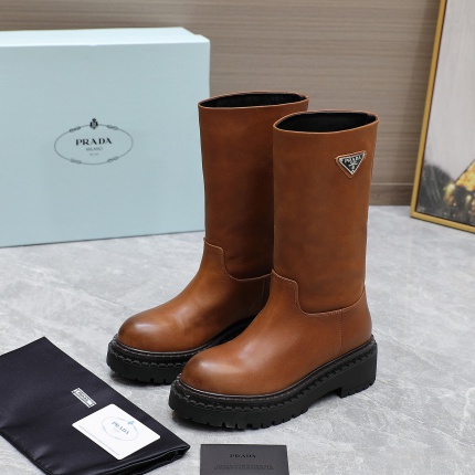 New Arrivals Prada Leather Long Boots For Women in 199044