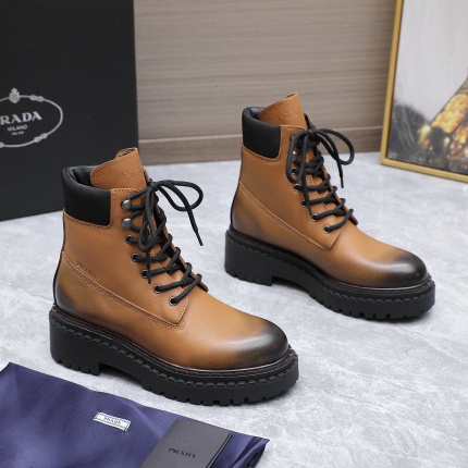 New Arrivals Prada Leather Boots For Women in 199050