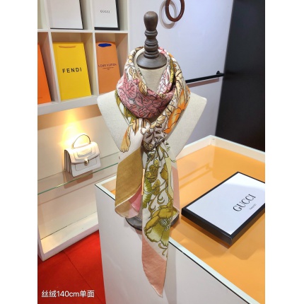 New Arrivals Gucci LightWeight Silk Scarf in 200078
