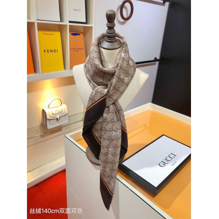 New Arrivals Gucci LightWeight Silk Scarf in 200090
