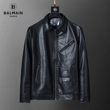 New Arrivals Balmain Leather Jackets For Men in 200781