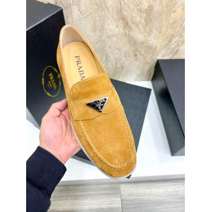 New Arrivals Prada Velvet Leather Shoes For Men in 201567