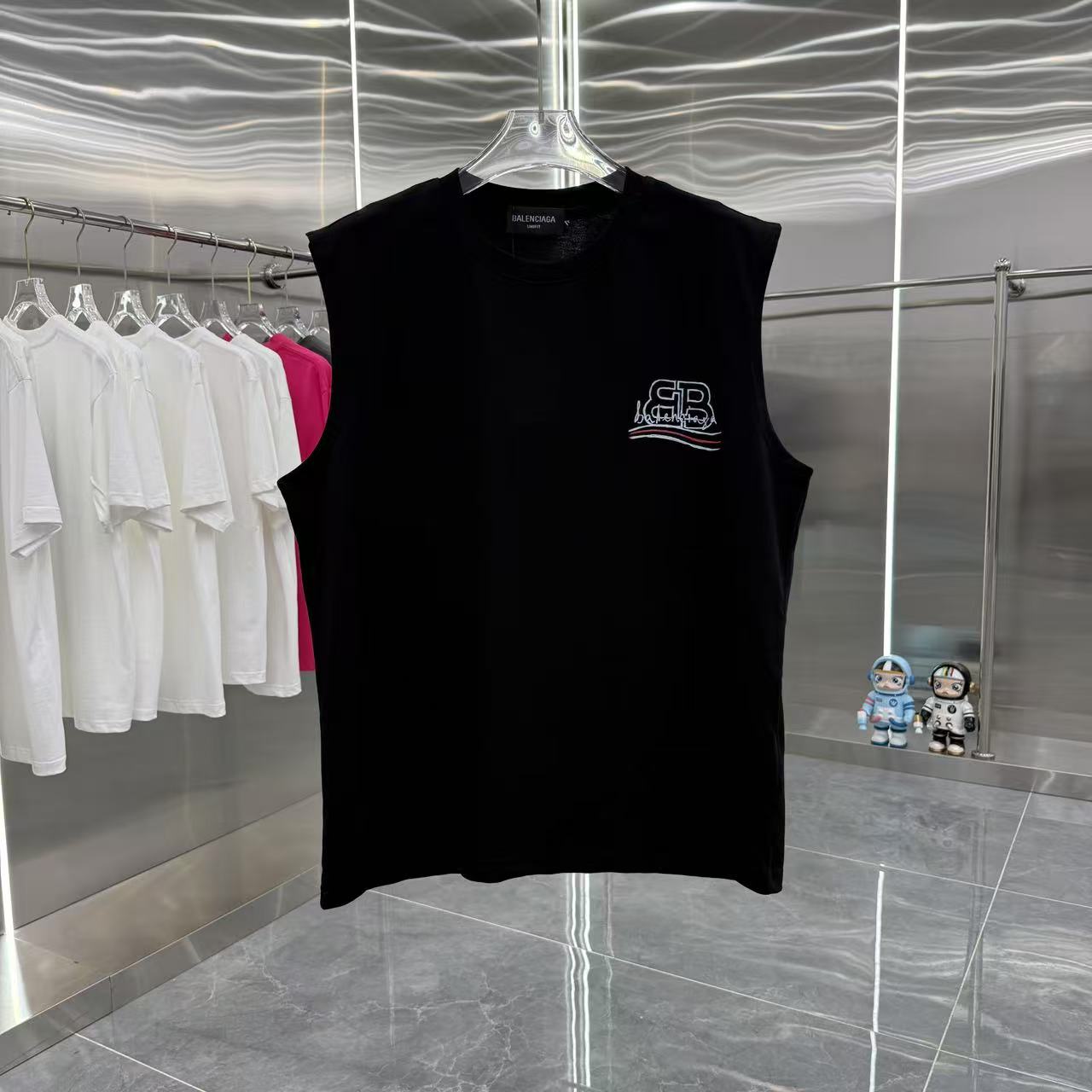 Cheap New Arrivals Balenciaga Tank Top For Men Balenciaga Vest For Men in 204762, $30 USD- [IB204762] - Replica Balenciaga T-shirts for Men