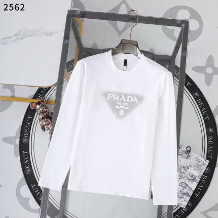 New Arrivals Prada Long Sleeve T-shirts For Men in 205479