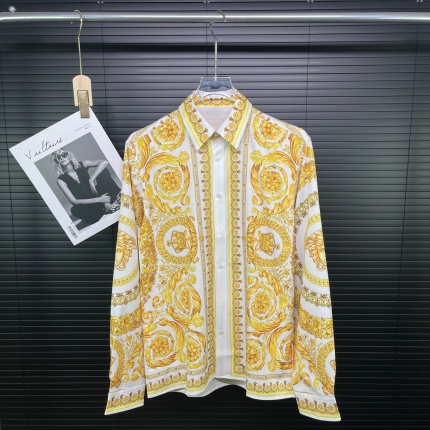 Versace Long-Sleeved Polo Shirts for Men in 205793