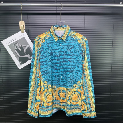Versace Long-Sleeved Polo Shirts for Men in 205794