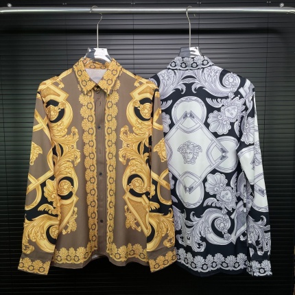 Versace Long-Sleeved Polo Shirts for Men in 205796