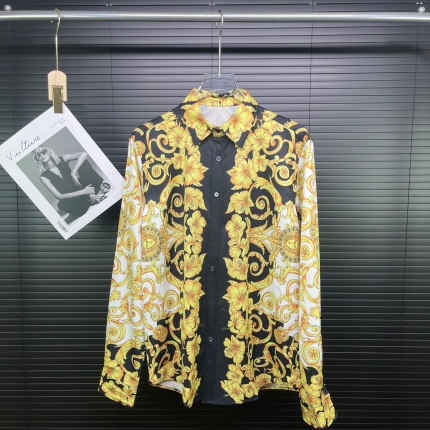 Versace Long-Sleeved Polo Shirts for Men in 205797