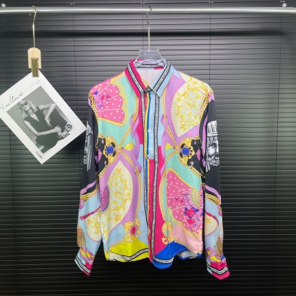 Versace Long-Sleeved Polo Shirts for Men in 205798