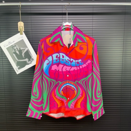 Versace Long-Sleeved Polo Shirts for Men in 205801