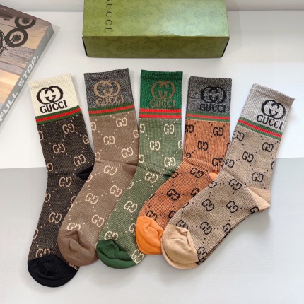 Gucci Socks A pack 5 Pairs in 206499