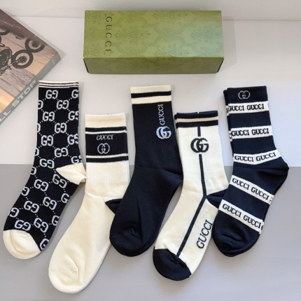 Gucci Socks A pack 5 Pairs in 206500