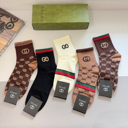 Gucci Socks A pack 5 Pairs in 206505