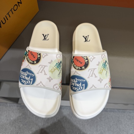 Cheap Louis Vuitton Slippers For Men in 208000, $55 USD- [IB208000] - Replica Louis Vuitton Slippers For Men