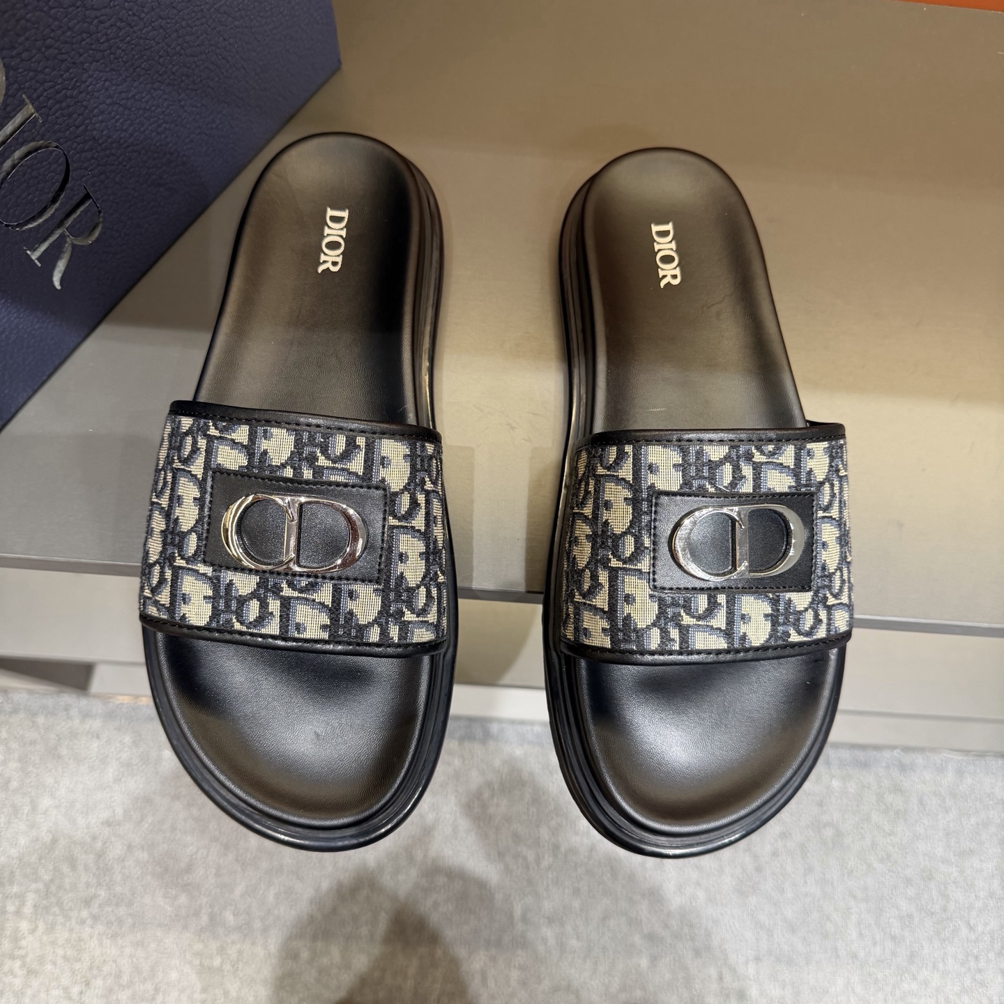 Cheap Dior Slippers For Men in 207990, $50 USD- [IB207990] - Replica Dior Slippers For Men