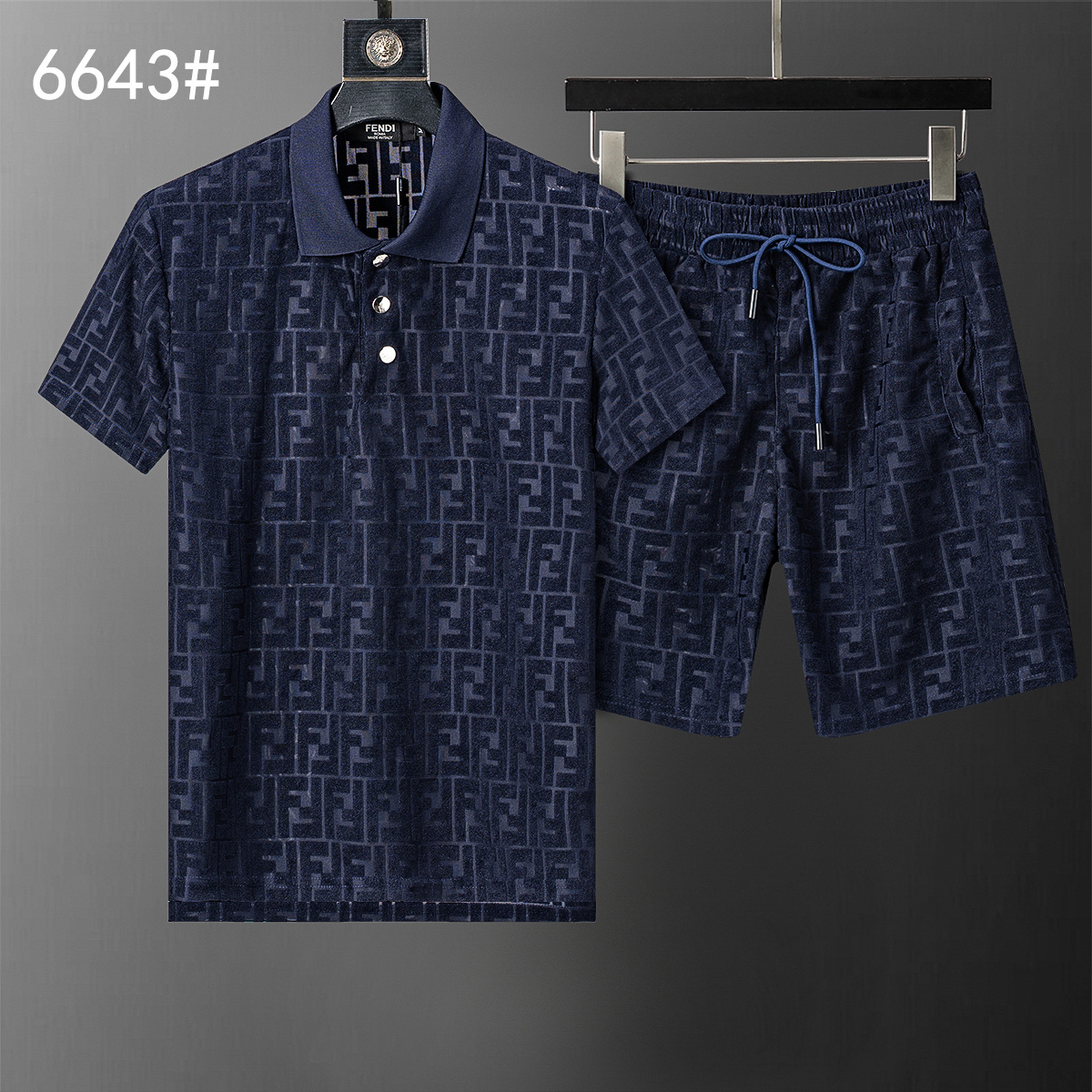 Cheap Fendi Short Tracksuits in 208044, $40 USD- [IB208044] - Replica Fendi Short Tracksuits