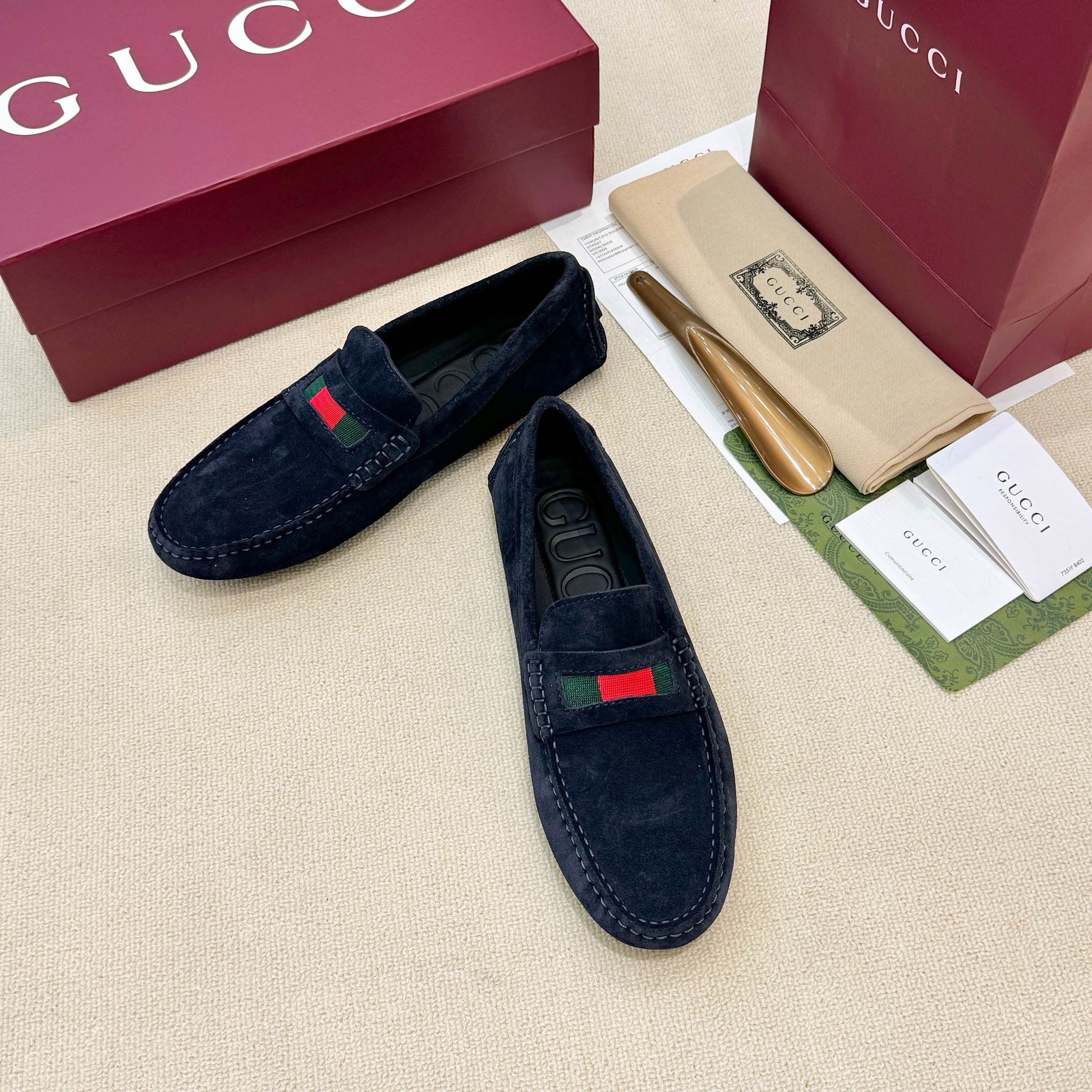 Cheap New Arrivals Gucci Loafers For Men in 208076, $85 USD- [IB208076] - Replica Gucci Loafers And Drivers For Men