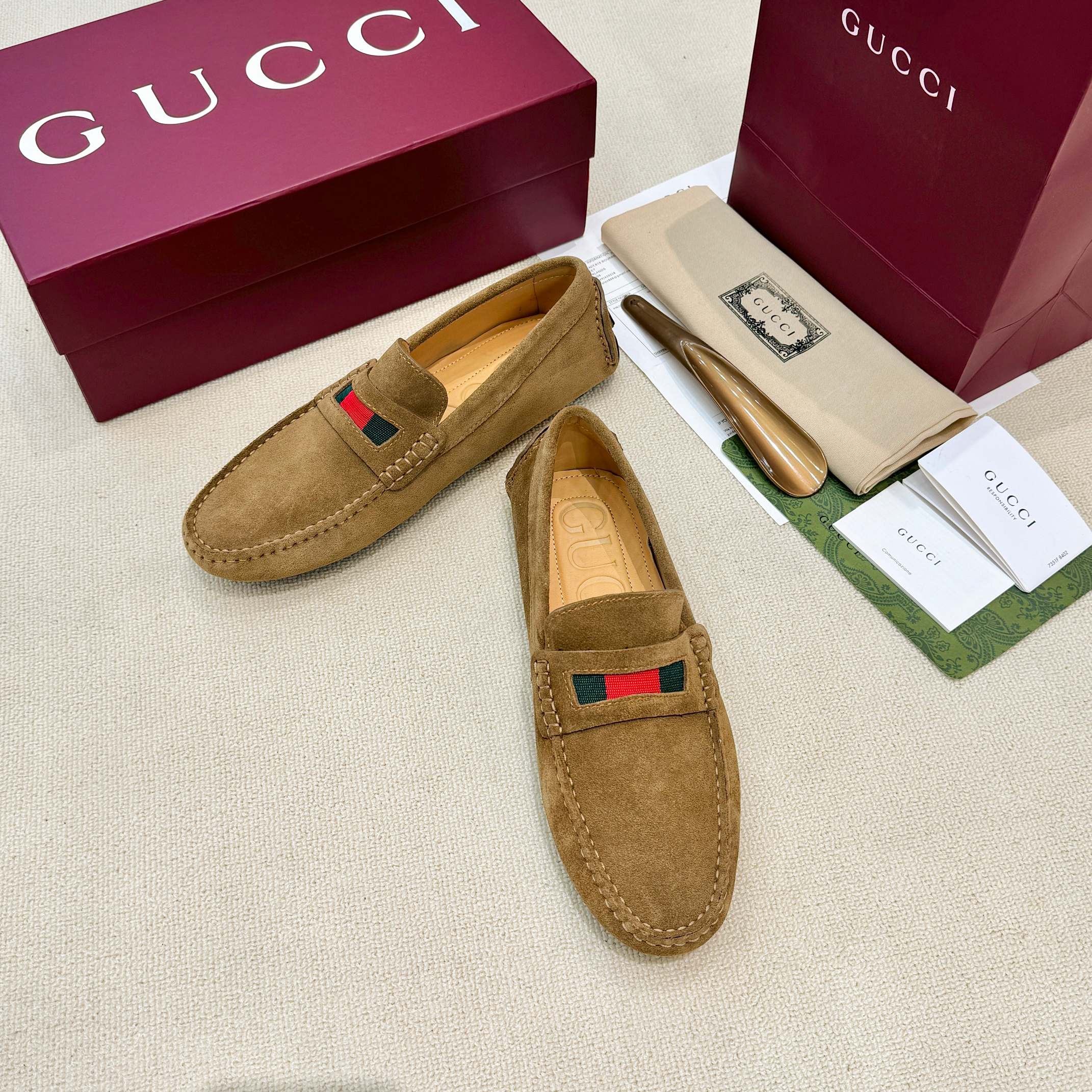 Cheap New Arrivals Gucci Loafers For Men in 208077, $85 USD- [IB208077] - Replica Gucci Loafers And Drivers For Men