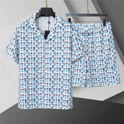 Cheap Louis Vuitton Short Tracksuits For Men in 208244, $50 USD- [IB208244] - Replica Louis Vuitton Short Tracksuits For Men