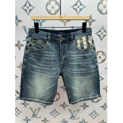 Cheap High quality Louis Vuitton Short Jeans For Men in 208801, $65 USD- [IB208801] - Replica Louis Vuitton Short Jeans For Men