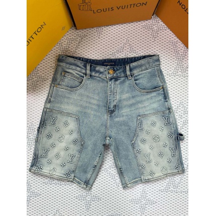 Cheap High quality Louis Vuitton Short Jeans For Men in 208802, $65 USD- [IB208802] - Replica Louis Vuitton Short Jeans For Men