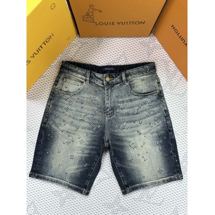 Cheap High quality Louis Vuitton Short Jeans For Men in 208803, $65 USD- [IB208803] - Replica Louis Vuitton Short Jeans For Men