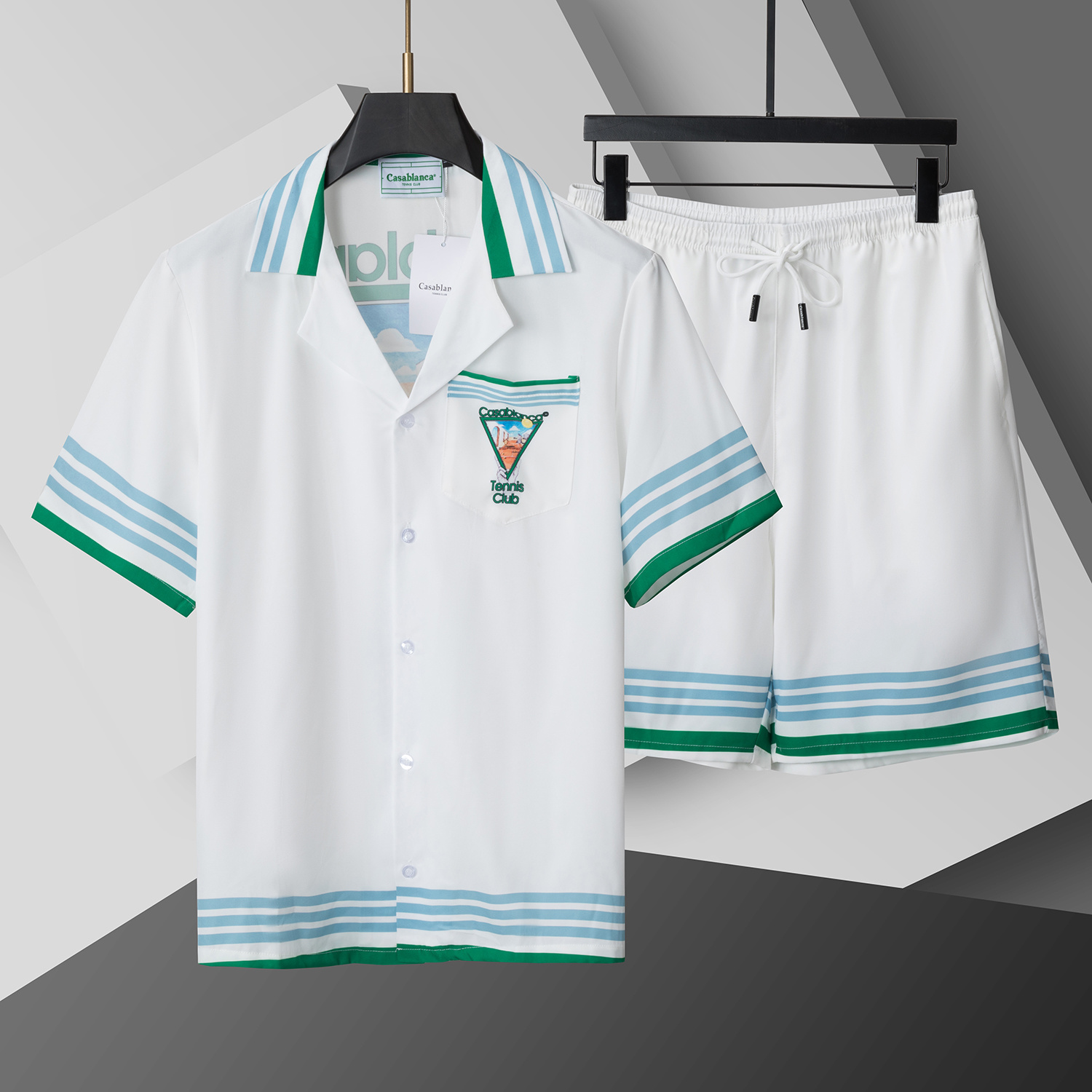 Cheap New Arrivals Casablanca Short Tracksuits For Men in 208257, $50 USD- [IB208257] - Replica Casablanca Tracksuits