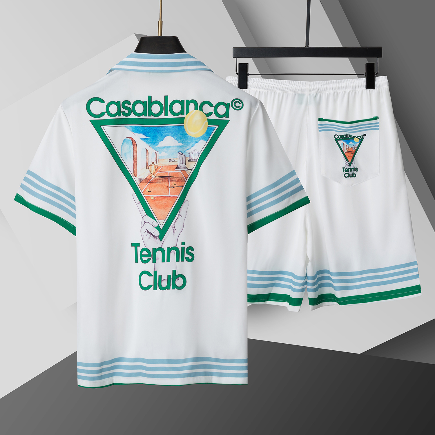 Cheap New Arrivals Casablanca Short Tracksuits For Men in 208257, $50 USD- [IB208257] - Replica Casablanca Tracksuits