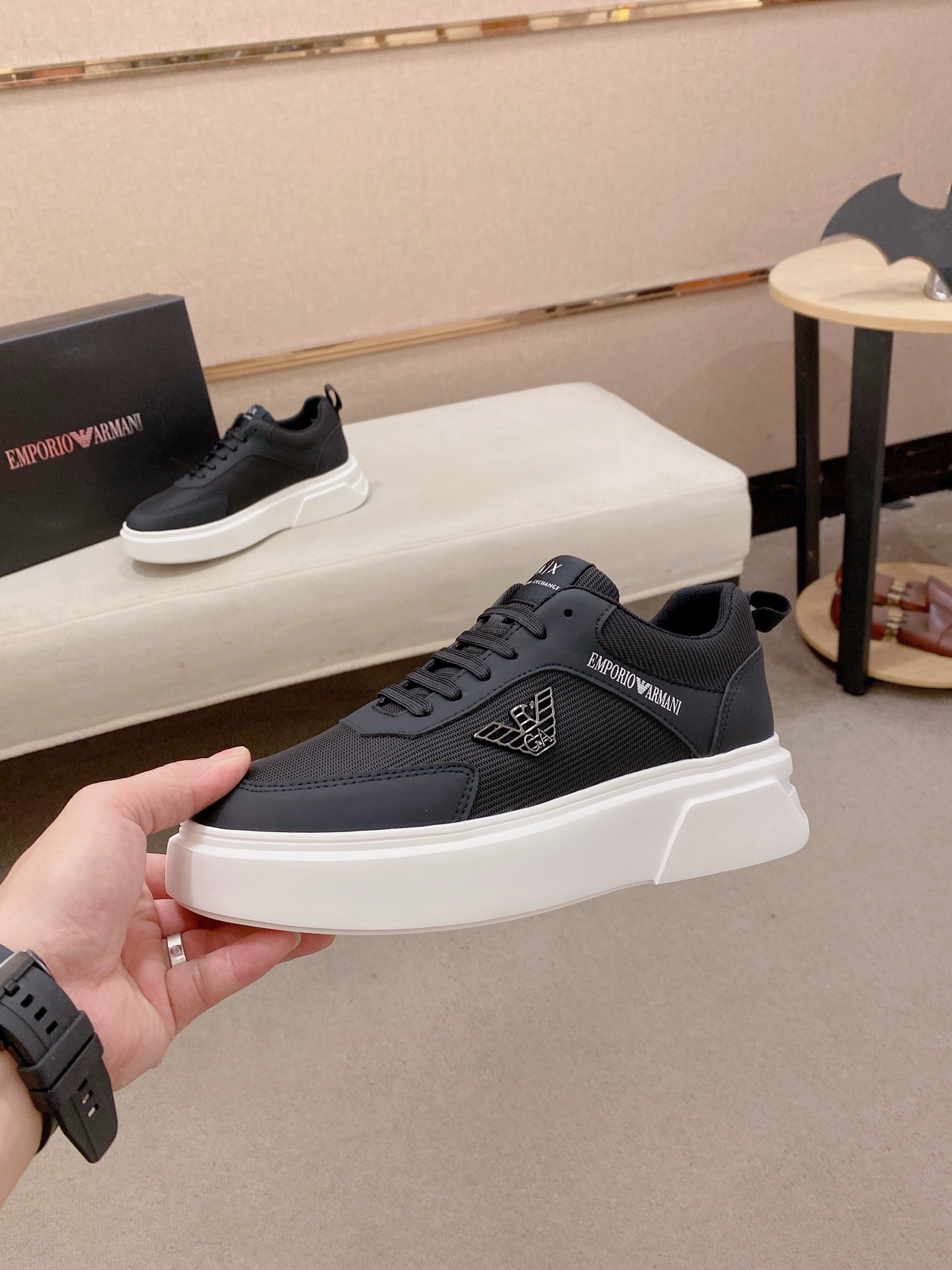 Cheap Armani Sneakers For Men in 208342, $75 USD- [IB208342] - Replica Armani Sneakers For Men